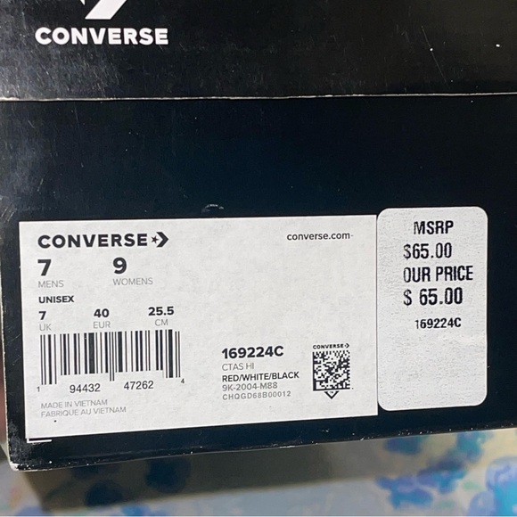 Converse Looney Tunes x Chuck Taylor All Star 80th Anni. Size Men 7 Womens 9 NIB - Picture 8 of 8